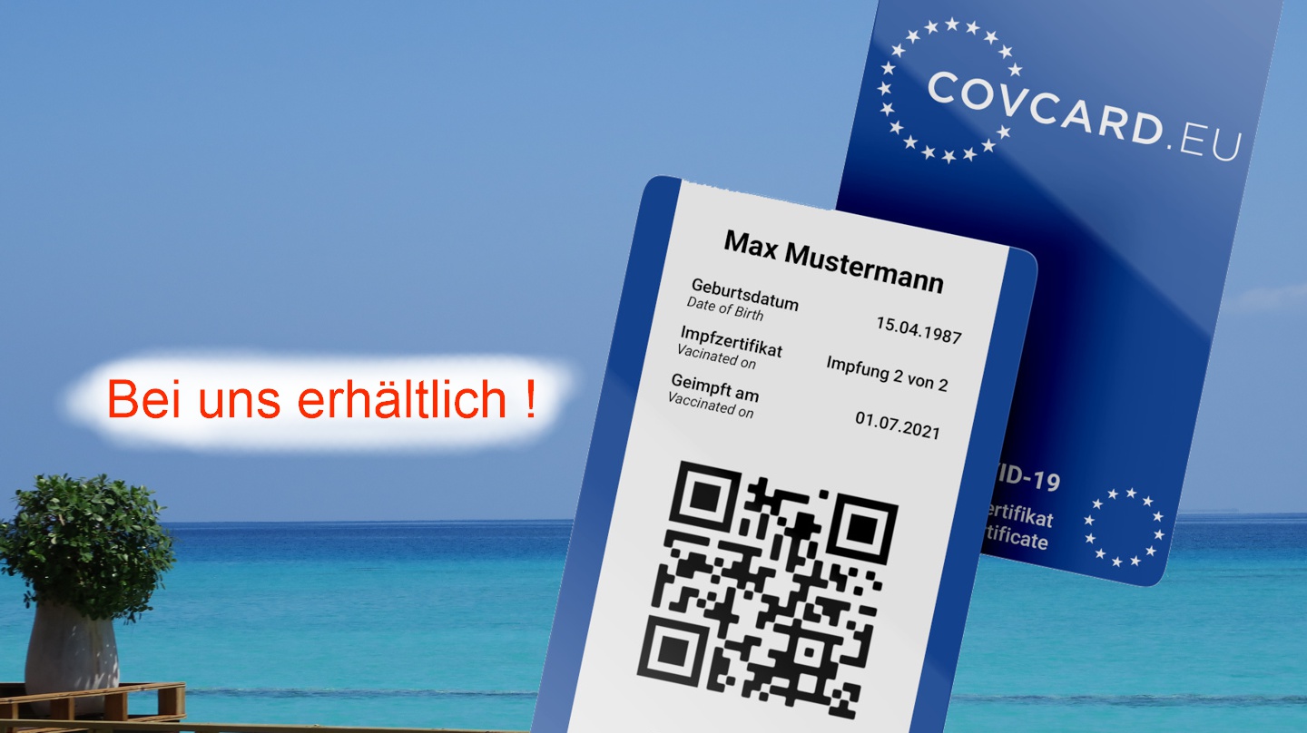 Covcard - Immunkarte bei uns erhältlich. Covcard